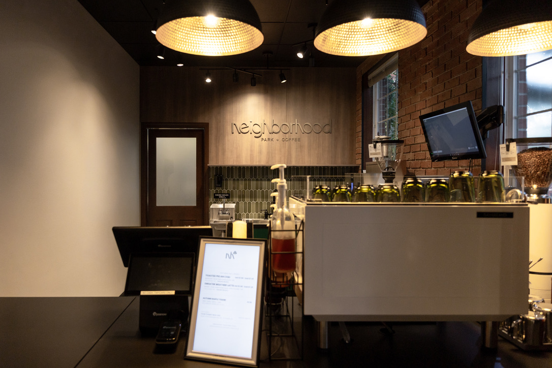Neighborhood Park + Coffee counter and espresso bar